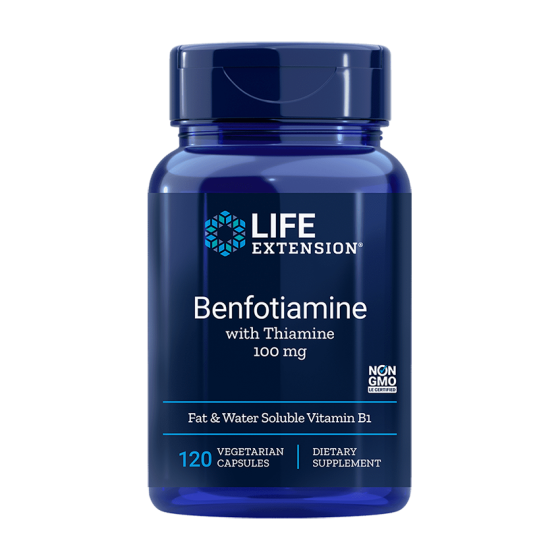 Life Extension Benfotiamine 100mg With Thiamine - Αντιοξειδωτική Δράση Μείωση Γλυκοζυλίωσης 120 κάψουλες